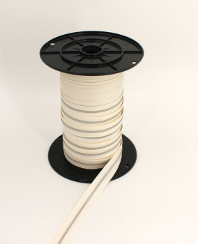 Endlosreißverschluss metallisiert schmal naturweiß/silber (1m)